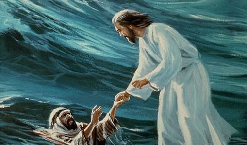 Jesus Lifting Peter out of the Water