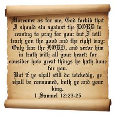 It is a Sin not to Pray for God_s People