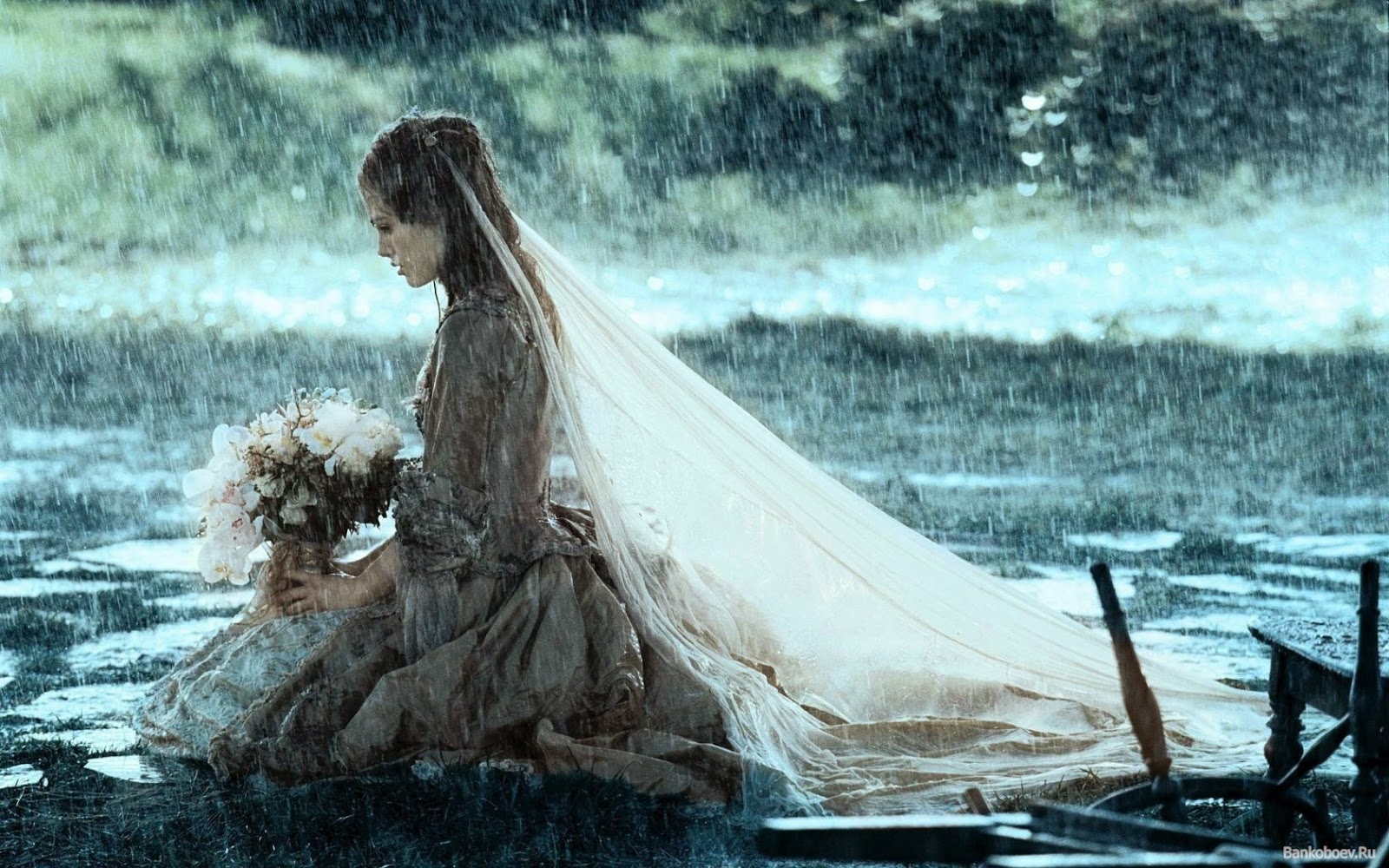 Rejected Bride Crying in the Rain